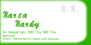 marta marky business card